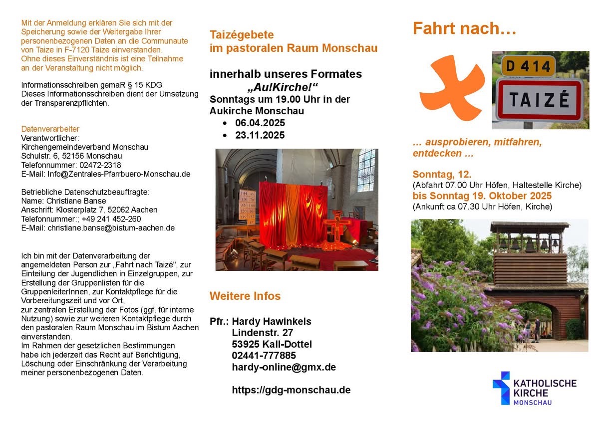 Taizé-Flyer 2025 (1) (c) GdG Monschau
